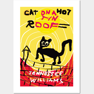 Uh-oh Cat on a Hot Tin Roof Posters and Art